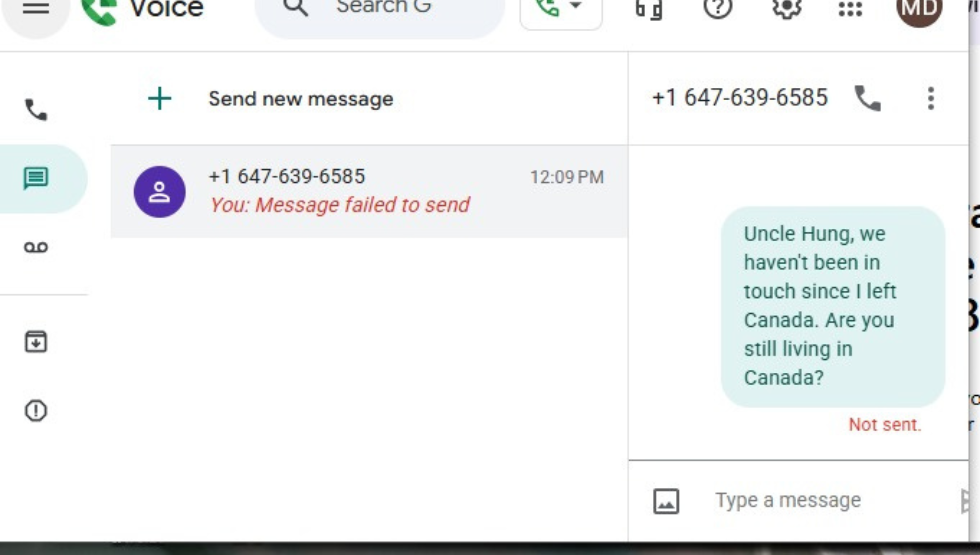Google Voice 帐户无法使用